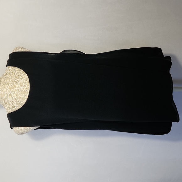 Soft Surroundings Womens Black Draped Sleeveless Scoop Neck Keyhole Button PS - Picture 1 of 15